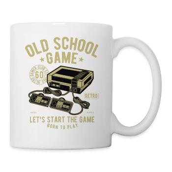 Old School Game Videogame Gaming Retro Vintage - Mug - white - Right