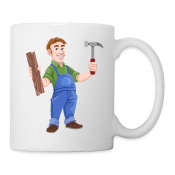 tischler zimmermann schreiner carpenter joiner8 - Tasse - Weiß - Rechts
