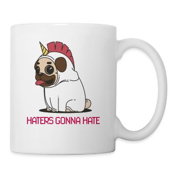 HASSER WERDEN EINHORN HASSEN - Tasse - Weiß - Rechts