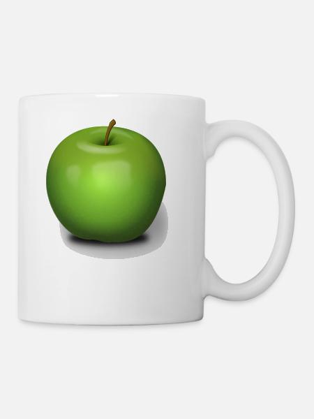 Grüner Apfel - Tasse - Weiß