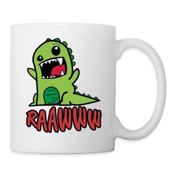 Dinosaur T-Rex bébé - Mug blanc - blanc - Droite