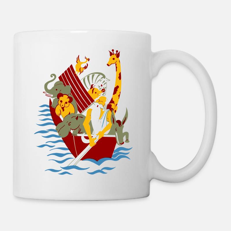 Arche Noah Bibel Geschichte Religion Tiere Rettung - Tasse - Weiß