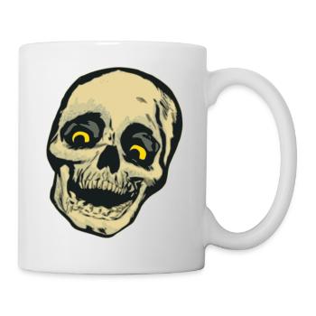 Crâne cadeau bande dessinée - Mug blanc - blanc - Droite