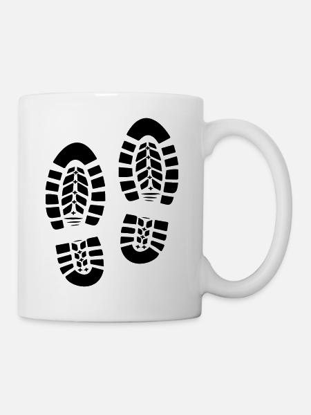 Hiking Hiking Footprint Footprint Footprint 1c - Mug - white
