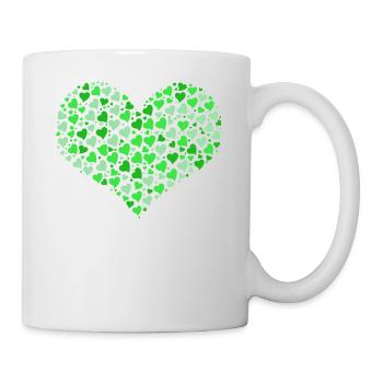 Heart of hearts in green valentines day - Mug - white - Right