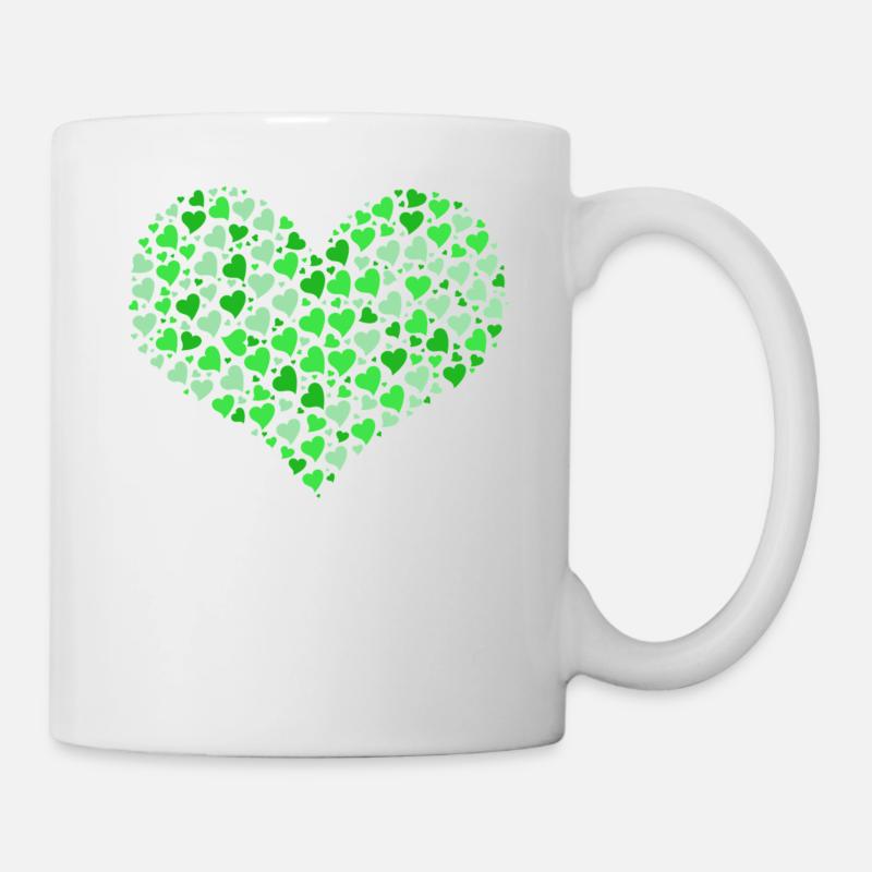 Cœur des cœurs en vert Saint-Valentin - Mug blanc - blanc