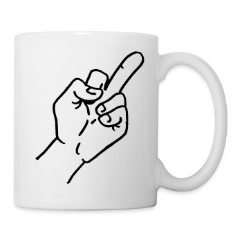 Doigt d'honneur - Mug blanc - blanc - Droite