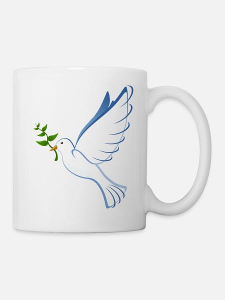 Colombe de la Paix - Mug blanc - blanc