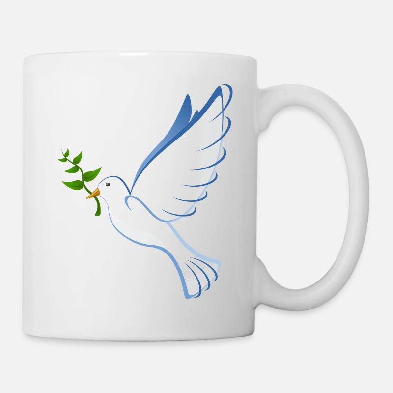 Colombe de la Paix - Mug blanc - blanc
