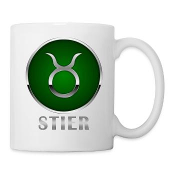 Sternzeichen Stier Horoskop Geschenkidee Geburt - Tasse - Weiß - Rechts