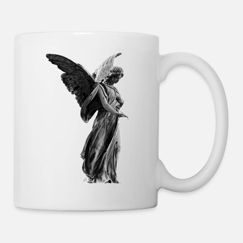 Engelsskulptur - Design, weiß - Tasse - Weiß