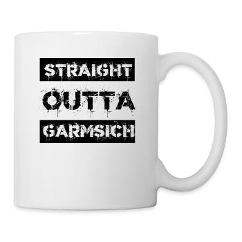 Straight Outta Garmisch Geschenk Stadt - Tasse - Weiß - Rechts