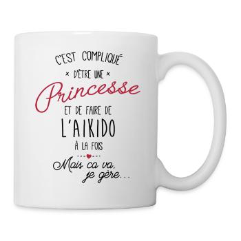 princesse et Aikido - Mug blanc - blanc - Droite