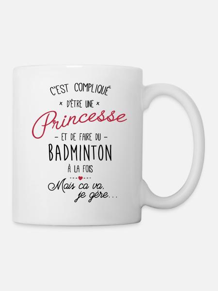 princesse et Badminton - Mug blanc - blanc