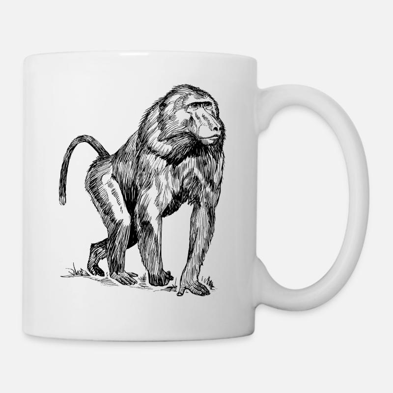 Monkey baboon - Mug - white