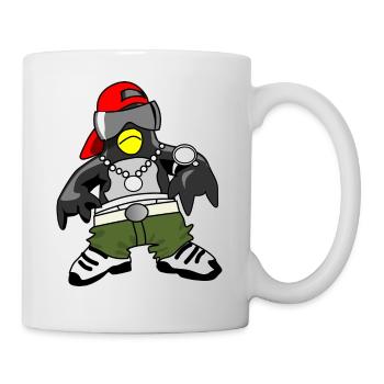 Pinguin Gangsta Rapper - Tasse - Weiß - Rechts