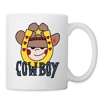 cow-boy - Mug blanc - blanc - Droite