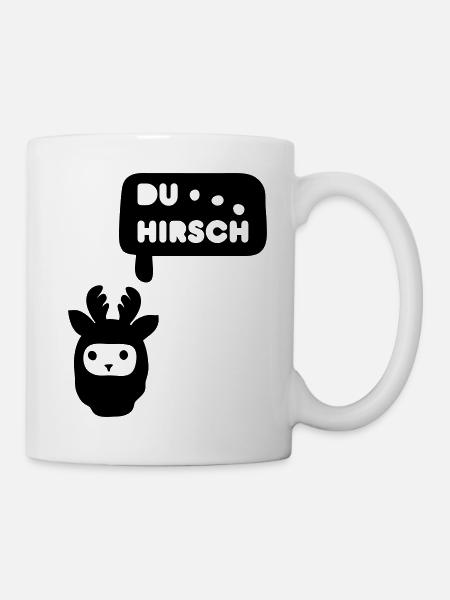 du hirsch - Tasse - Weiß