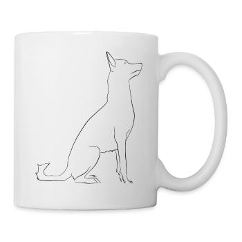 Chien Berger Belge Malinois - Mug blanc - blanc - Droite