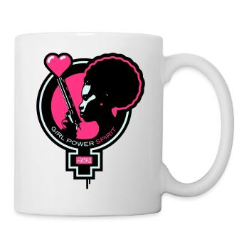 Girl-Power-Spirit-01-customizable - Mug blanc - blanc - Droite