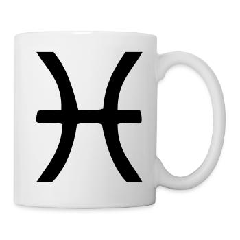 signe astrologique poissons - Mug blanc - blanc - Droite