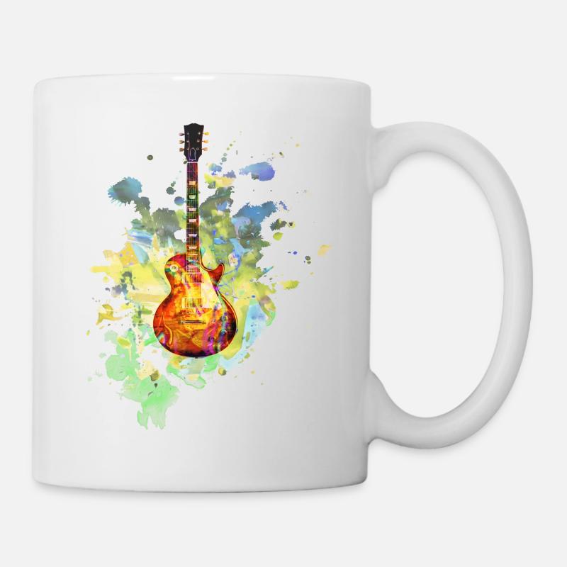 Gitarre E-Gitarre Verstärker Les Paul Geschenk - Tasse - Weiß