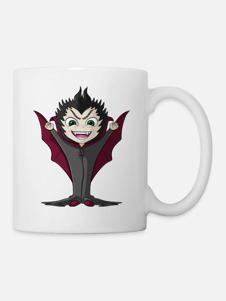 Kleiner Comic Vampir - Tasse - Weiß