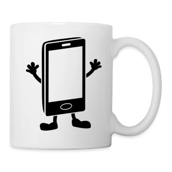 Handy human - Tasse - Weiß - Rechts