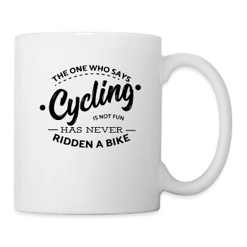 Fahrrad fahren Spaß Geschenk Sport Radsport - Tasse - Weiß - Rechts