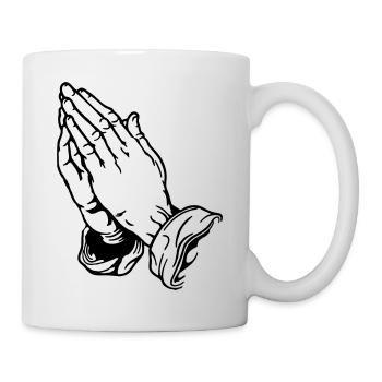 Betende Hände Praying Hands - Tasse - Weiß - Rechts