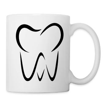 Zahn - Tasse - Weiß - Rechts