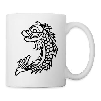 grenobler Delphin - Tasse - Weiß - Rechts