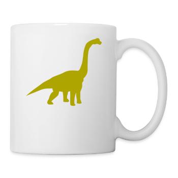 dinosaure brachiosaure - Sur les questions de taille - Mug blanc - blanc - Droite