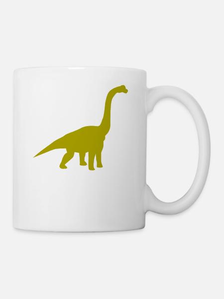 dinosaure brachiosaure - Sur les questions de taille - Mug blanc - blanc