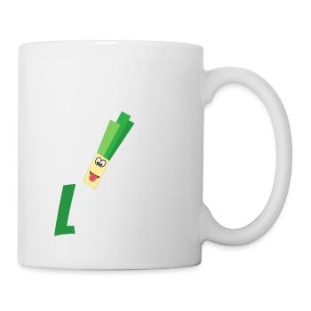 du mich lauch | Lauch Motiv | Du mich auch - Tasse - Weiß - Rechts