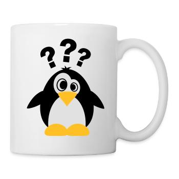 Dummer Pinguin - Tasse - Weiß - Rechts