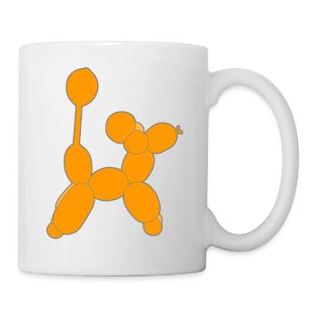 Ballon Hund - Tasse - Weiß - Rechts
