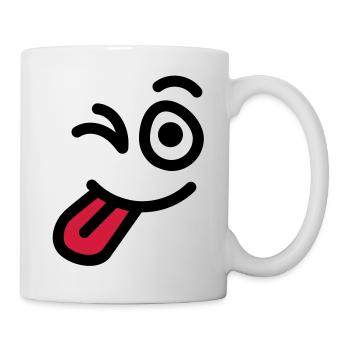 wink_face - Mug blanc - blanc - Droite