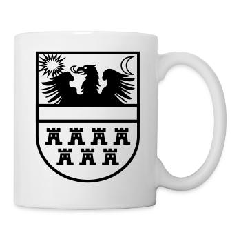 Wappen Siebenbürgen einfarbig - Tasse - Weiß - Rechts