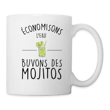 economisons l eau buvons mojito - Mug blanc - blanc - Droite