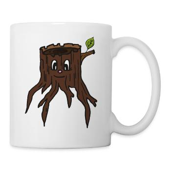 Der kleine Baumstumpf BOB - Tasse - Weiß - Rechts