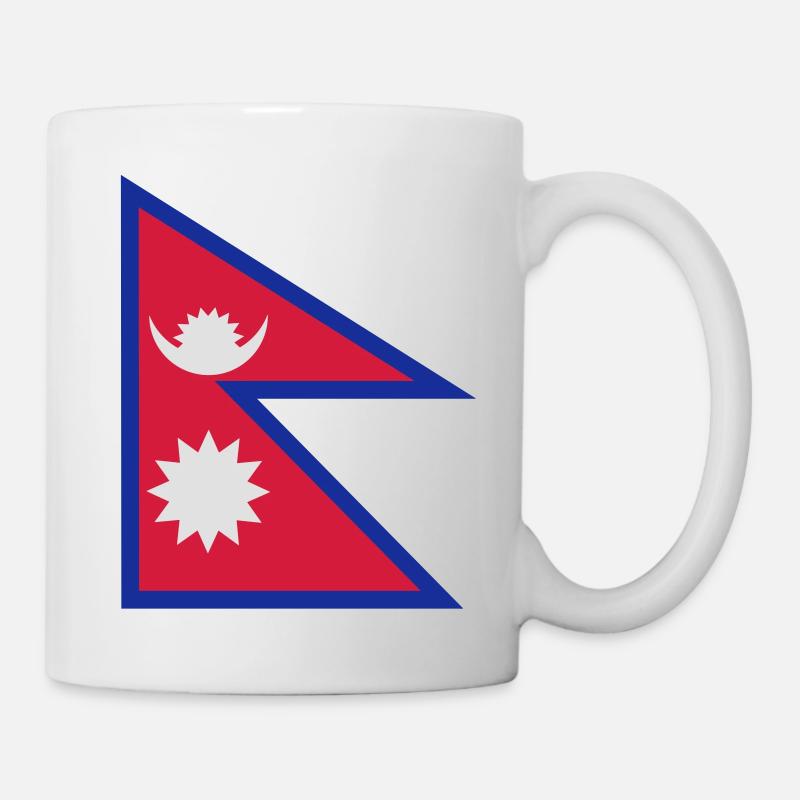Nepal flag - drapeau népal - Mug blanc - blanc