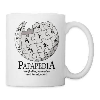 Papapedia wikpedia papa papa cadeau nouveau papa - Mug blanc - blanc - Droite