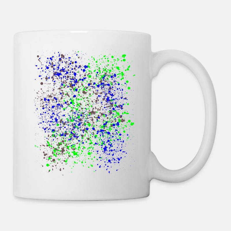 Éclaboussures de peinture - éclaboussures colorées - confettis 2 - Mug blanc - blanc