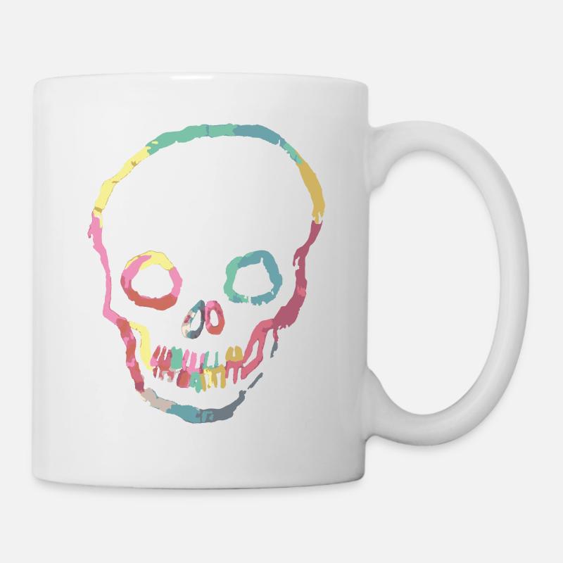 skull - Tasse - Weiß