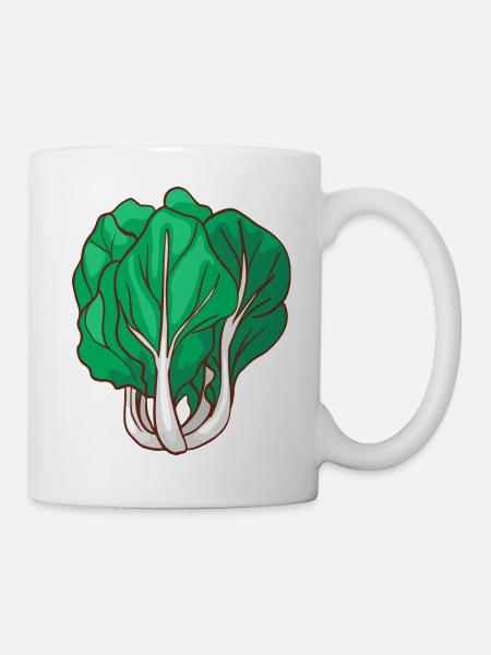 Pak Choi Bok Choy Paksoi Senfkohl Blätterkohl - Tasse - Weiß