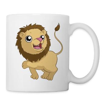 Lion de dessin animé - Mug blanc - blanc - Droite