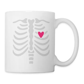 Skeletal, pregnancy - Mug - white - Right
