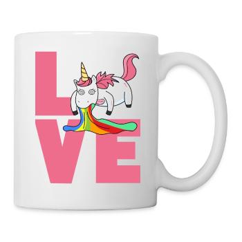 Love Einhorn - Tasse - Weiß - Rechts