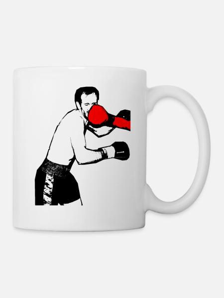 Boxer direkter Schlag - Tasse - Weiß